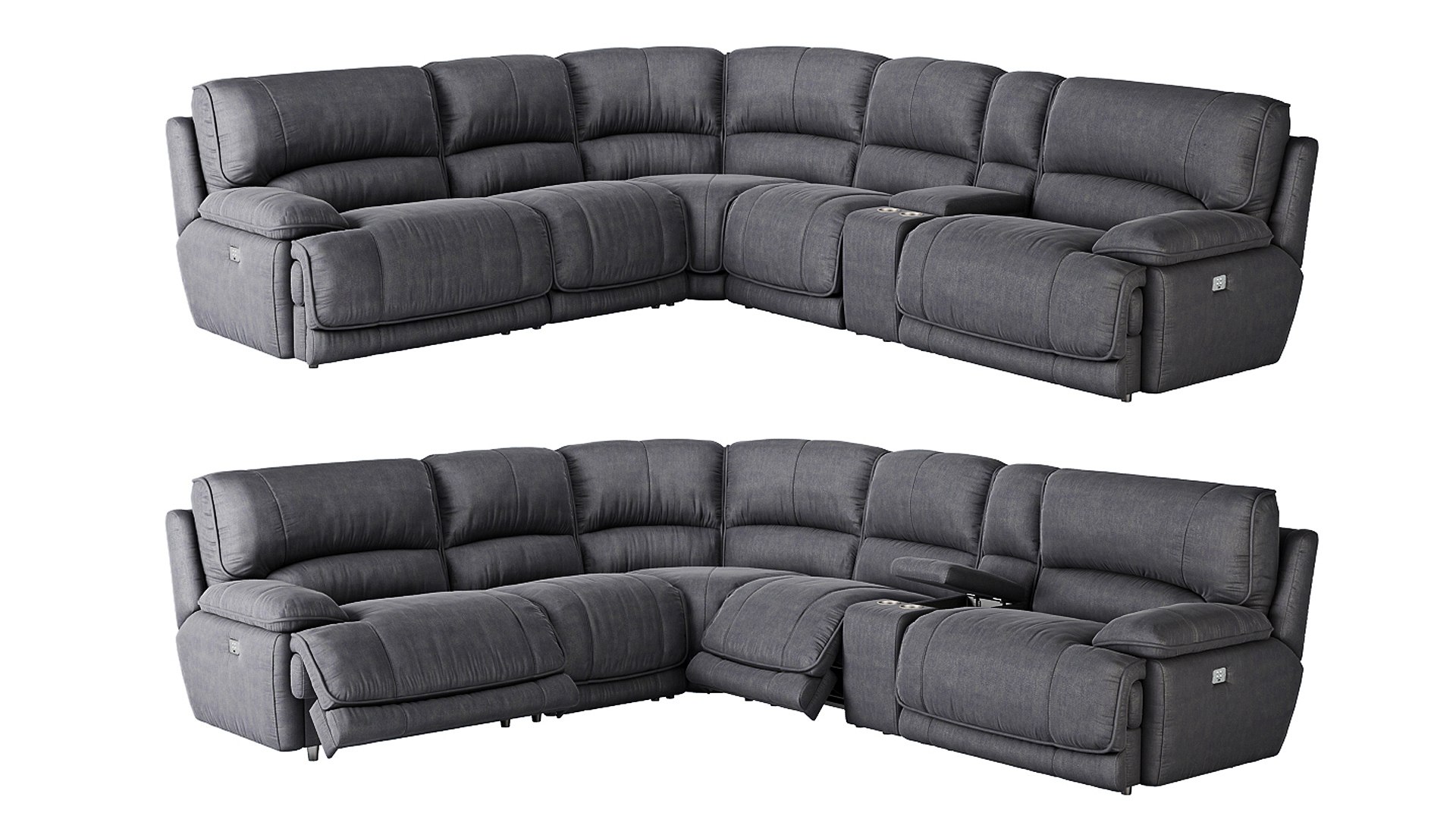 American signature furniture leather shop sectional