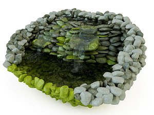 garden waterfall water landscape model