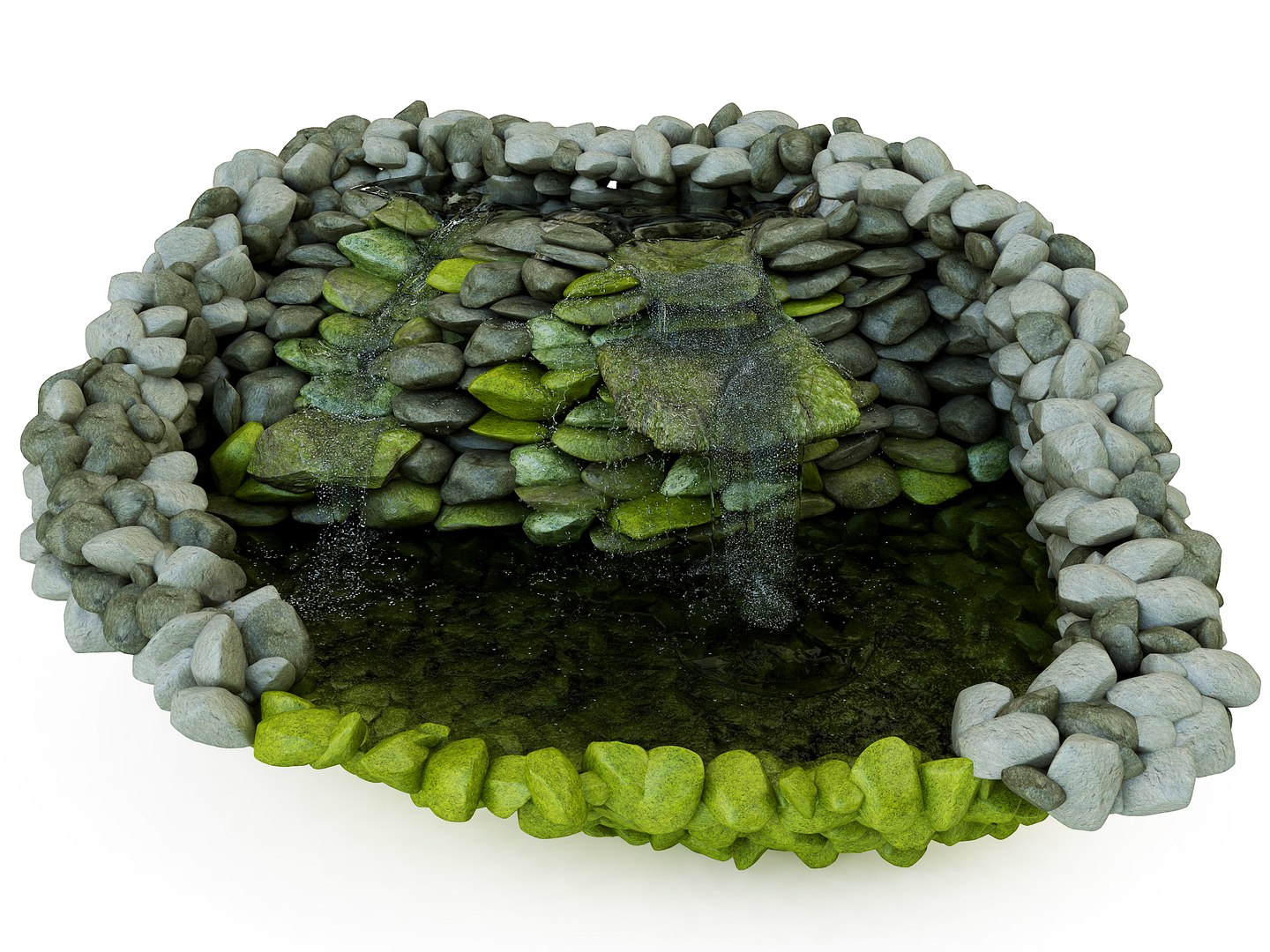 Garden Waterfall Water Landscape Model - TurboSquid 1378743