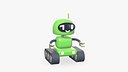 Cartoon Tracked Rover Robot - Green
