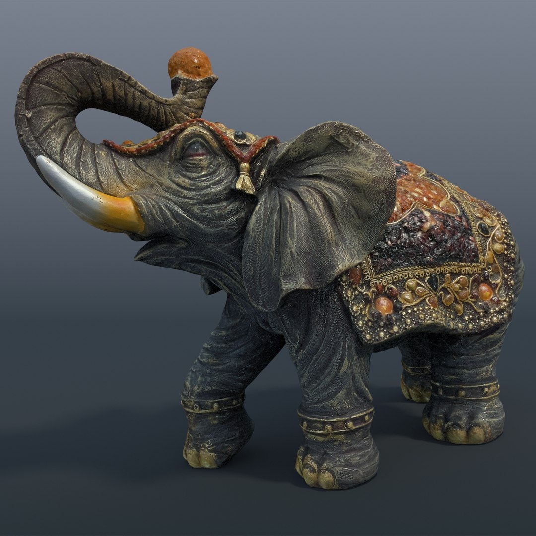 Elephant Statue 3d Model