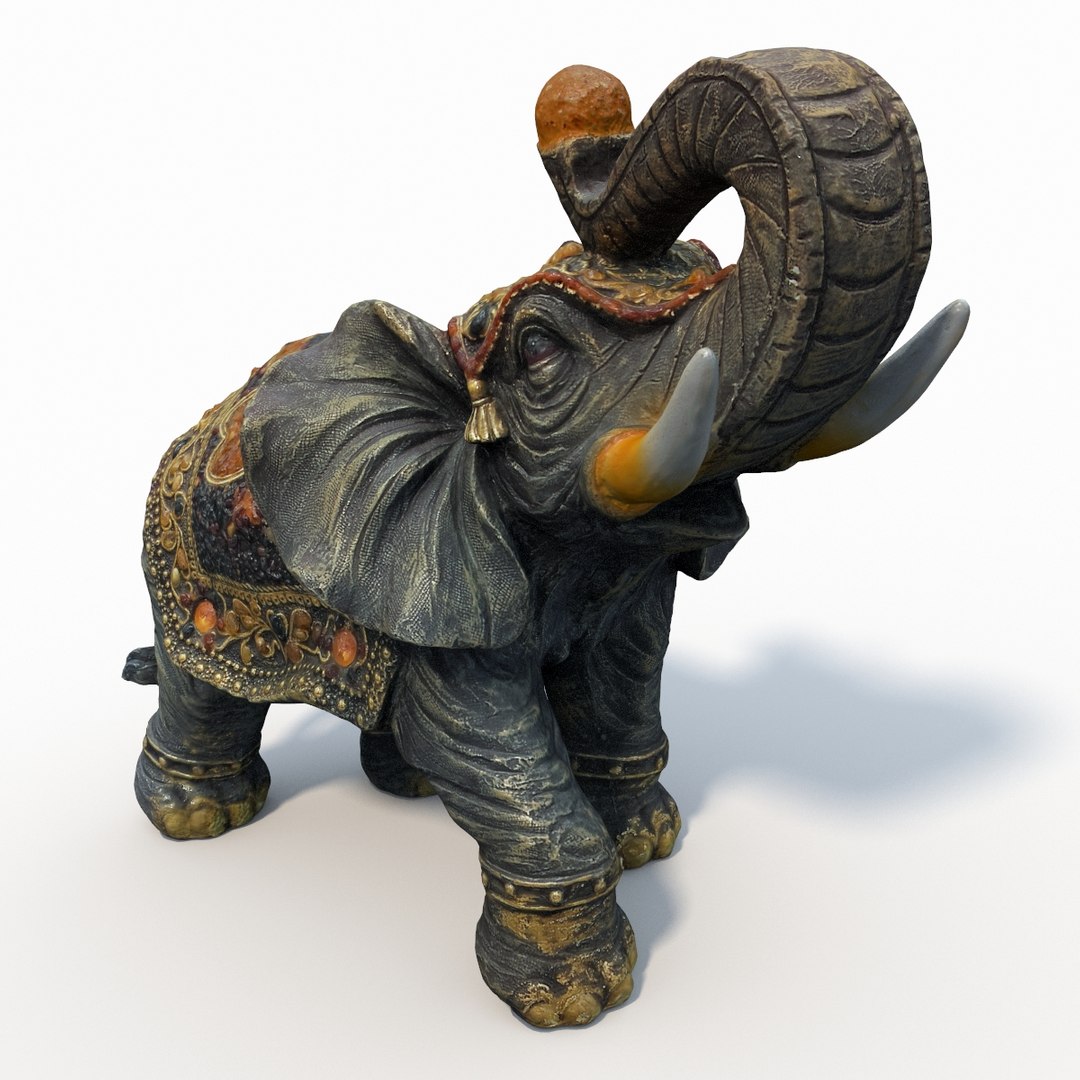 Elephant Statue 3d Model