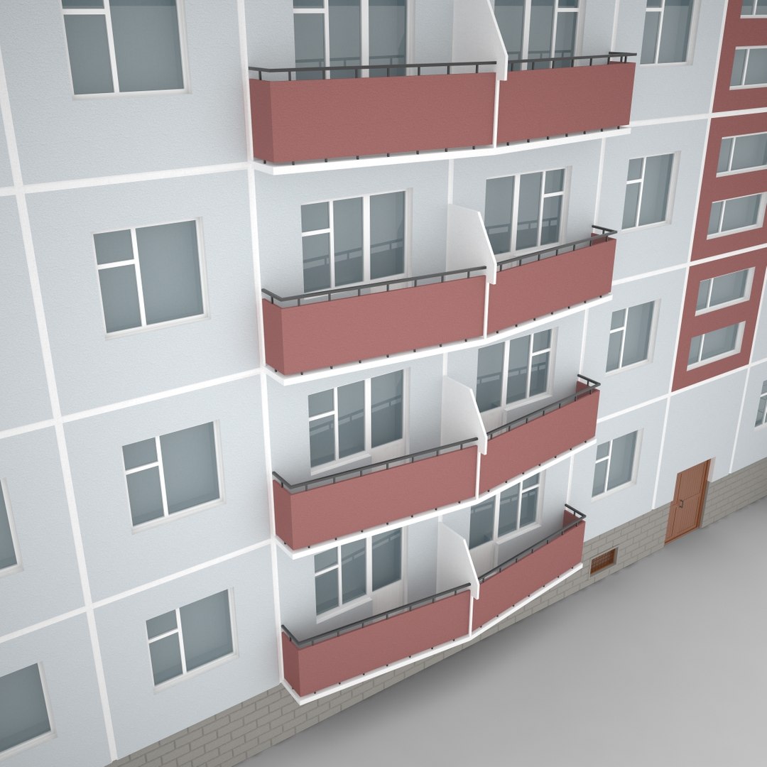 3d Soviet Apartment House Model