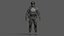 Soldato militare 02 - Personaggio tattico pronto per il gioco, modello 3D low-poly