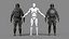 Soldato militare 02 - Personaggio tattico pronto per il gioco, modello 3D low-poly