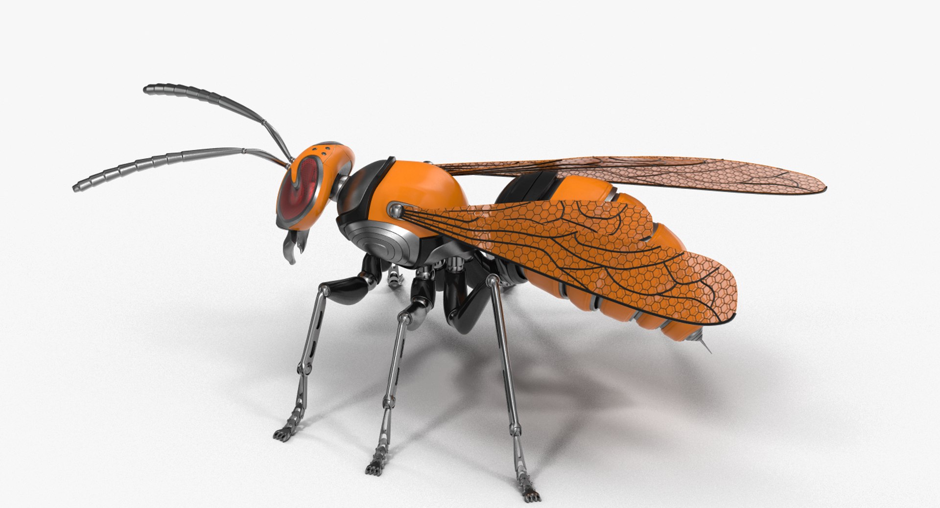 3D Mechanical Wasp Model - TurboSquid 1403097