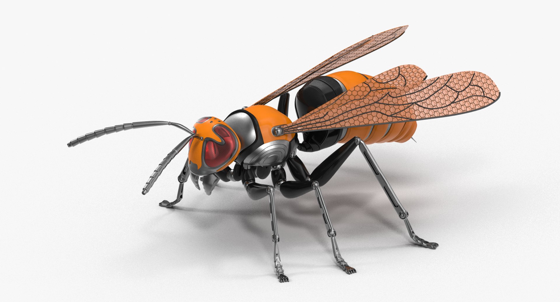 3D Mechanical Wasp Model - TurboSquid 1403097