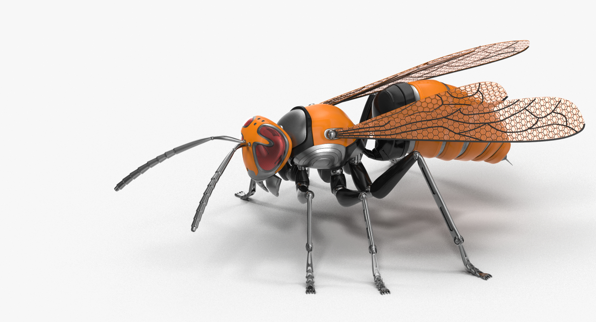 3D Mechanical Wasp Model - TurboSquid 1403097