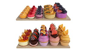 3D Fruit berry mini desserts