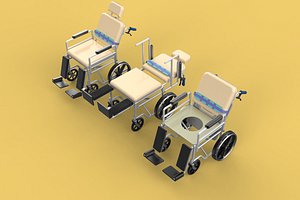 MULTIPURPOSE WHEELCHAIR COMMODE CLOSET TOILET RECLINE FOLDABLE model