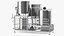 beer microbrewery equipment brewery 3D model