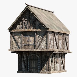 Medieval Timber House 3D model