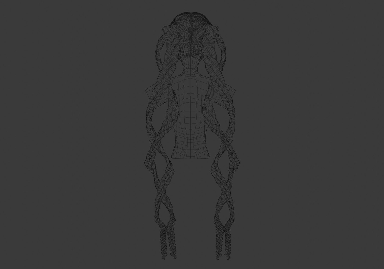 Braids Long Hair 3D Model - TurboSquid 1943327