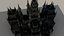 Low Poly Dark Pointy Castle