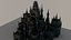 Low Poly Dark Pointy Castle