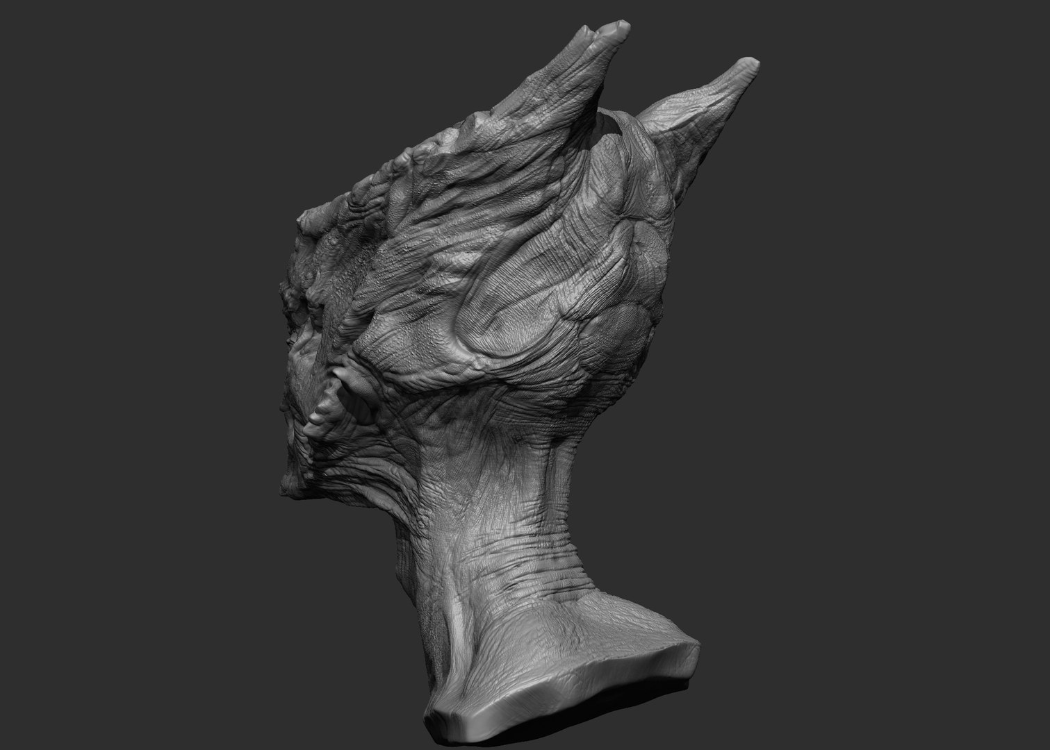 3d alien head model