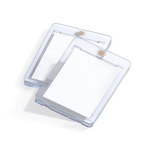 3D Transparent Magnetic Trading Card Stack - 2 plastic collectible graded case
