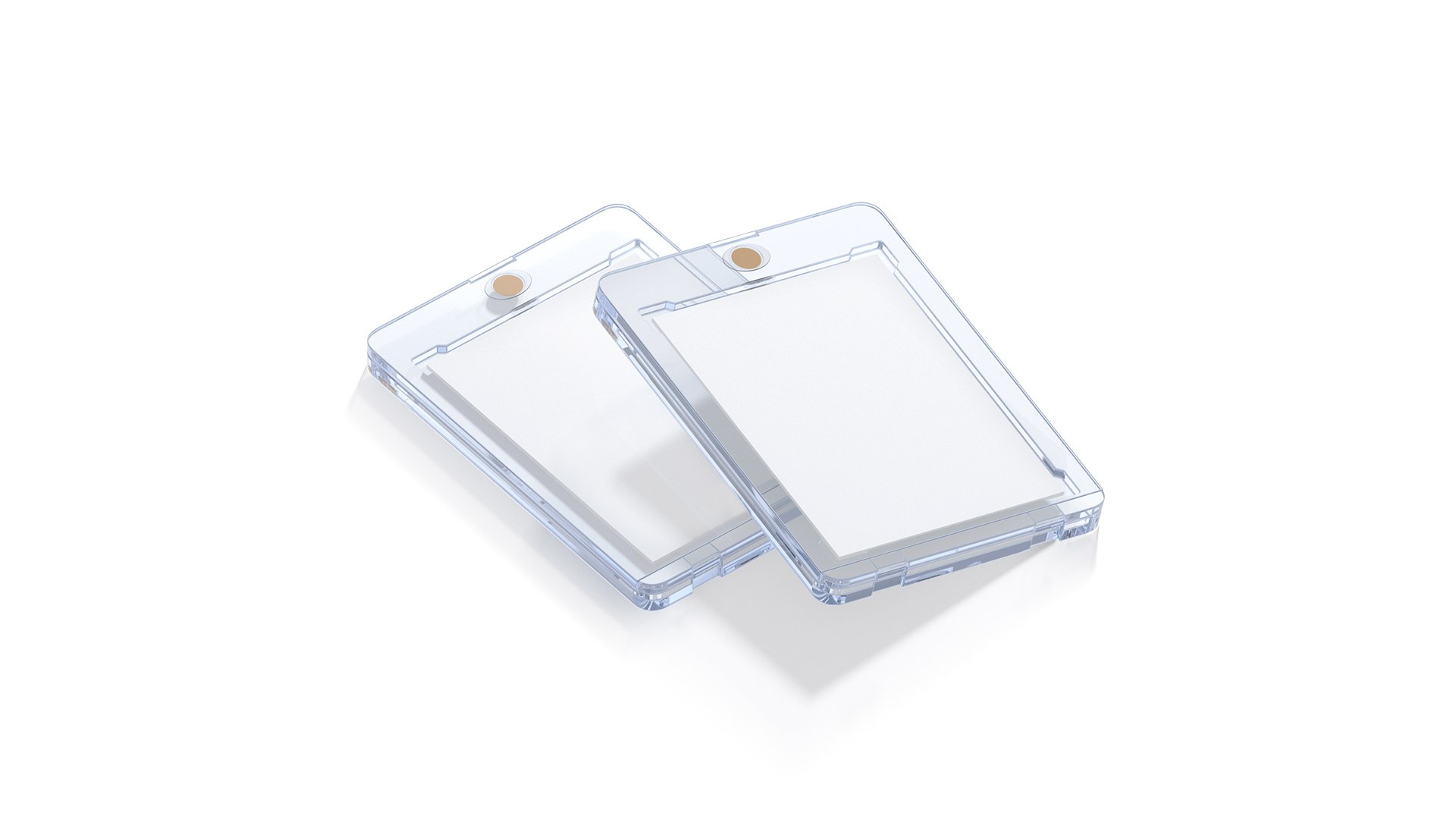3D Transparent Magnetic Trading Card Stack - 2 Plastic Collectible ...
