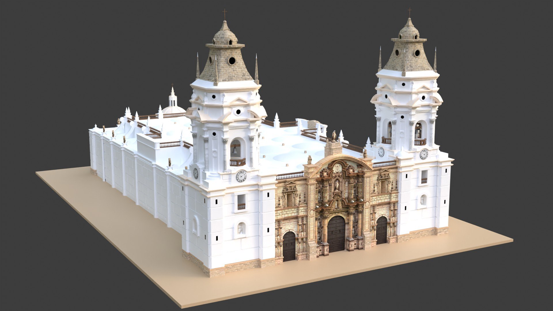 3D The Metropolitan Cathedral Basilica of Lima model https://p.turbosquid.com/ts-thumb/1I/fiwElg/CL/06/jpg/1659405474/1920x1080/fit_q87/70e41357ee2c7c745cd50a88da9efa26bcc01329/06.jpg