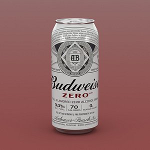 Budweiser Zero Beer Can 16oz