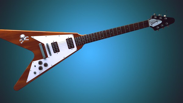 3D Модель Гитара Gibson Flying V - TurboSquid 816418