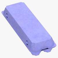 Paper Pulp Carton of Eggs 12 Color Variations Blank and Generic Label