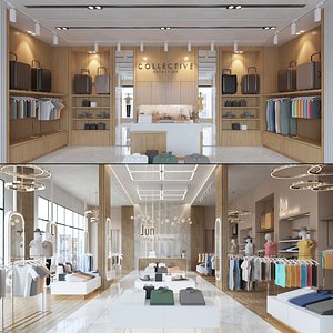 Clothing Store Interior Bundle model