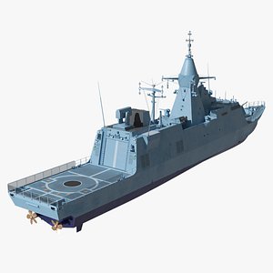 Combat Ship Class Corvette Navy 3D model