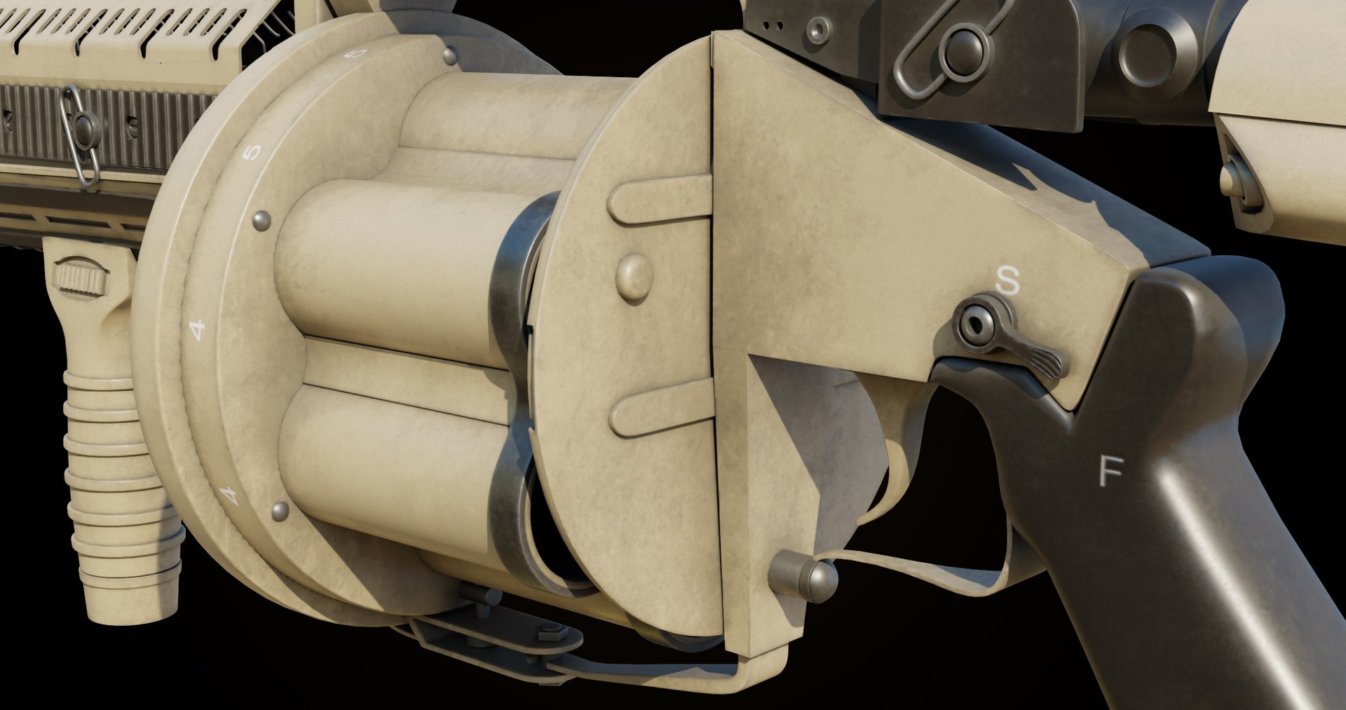 Grenade Launcher Gun PBR Unity UE V-Ray Textures Included 3D model https://p.turbosquid.com/ts-thumb/1I/yZ0MlW/0Q/bg001/jpg/1657609552/1920x1080/fit_q87/eef012e219f62e78ce53188f087d00cd7d4ec089/bg001.jpg