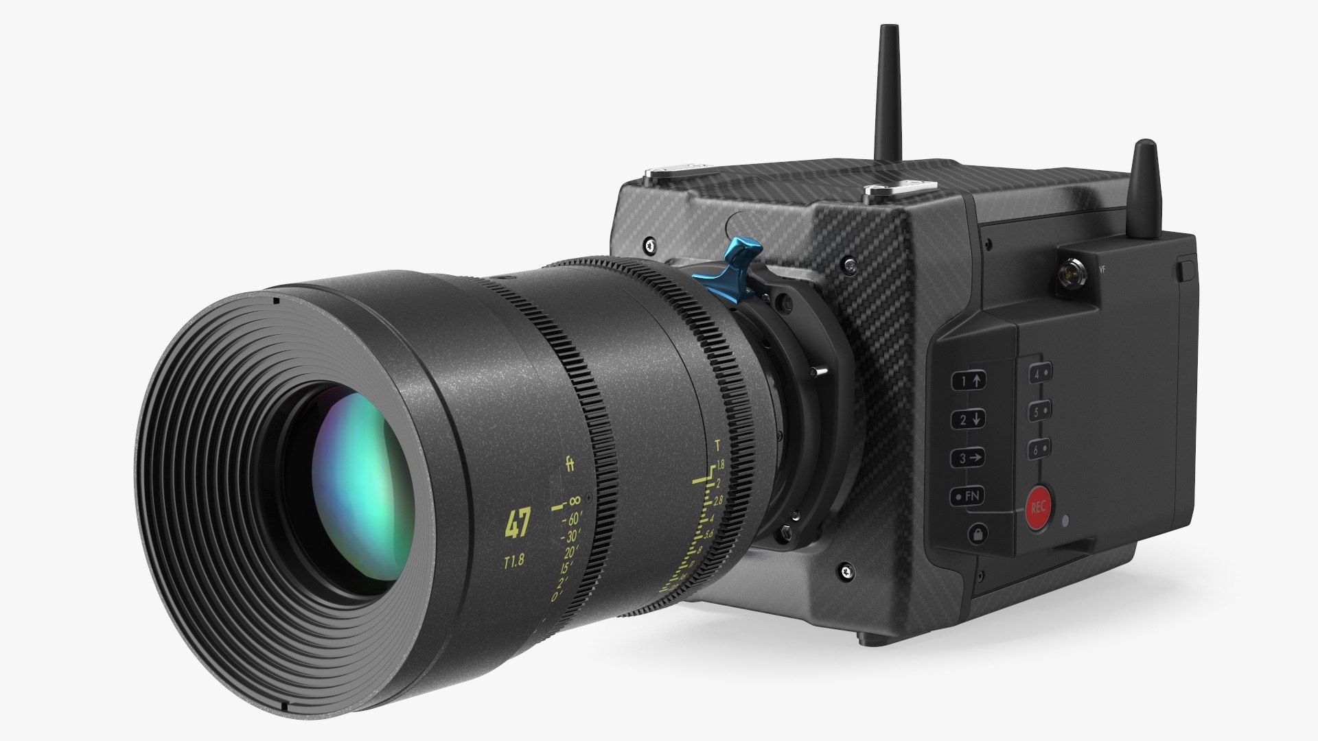 Digital Cinema Camera With Lens 3D model preview