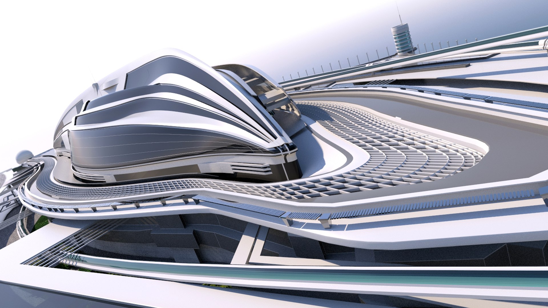 cities future buildings 3d model