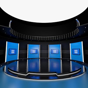 3D Virtual Studio TV Studio model