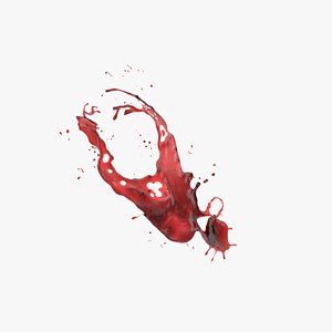 red wine splash 3D