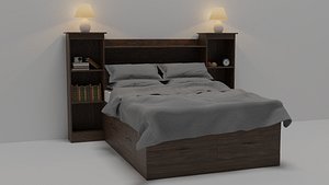 bed sheets fabric 3D model