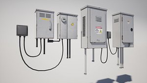 Electrical Utility Wallboxes 3D model
