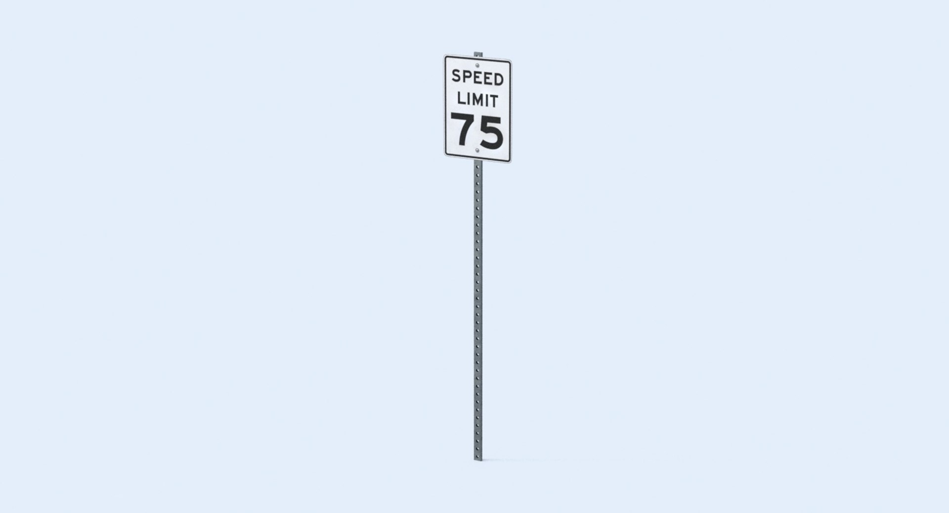 Speed Limit Sign 75 3d Max