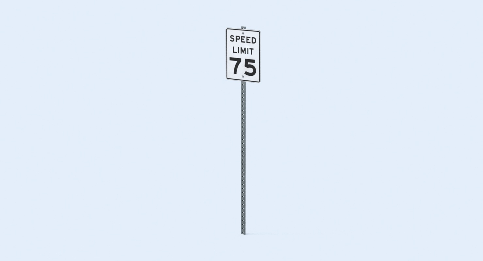 Speed Limit Sign 75 3d Max