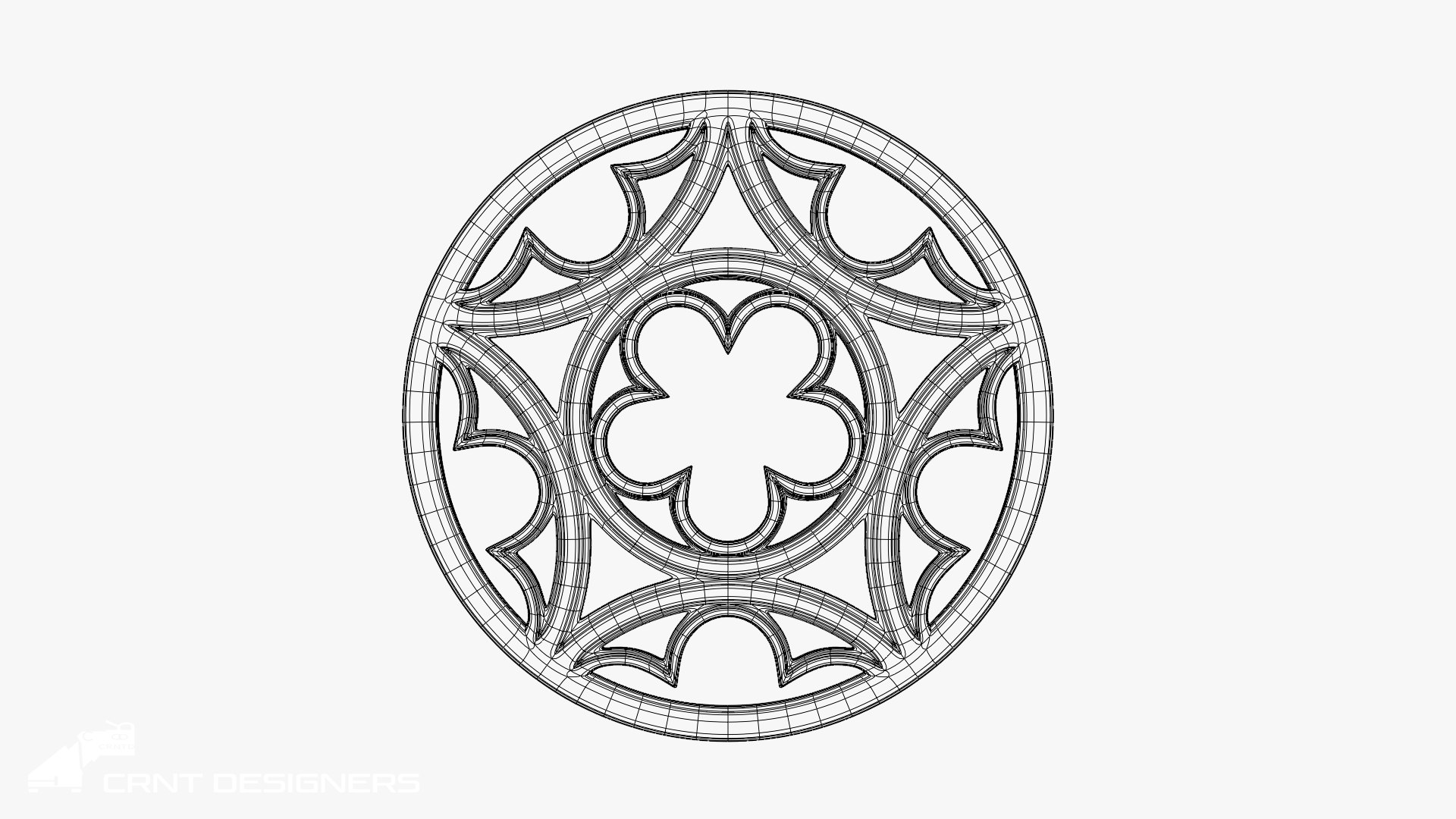 Round Gothic Window Model - TurboSquid 2286212
