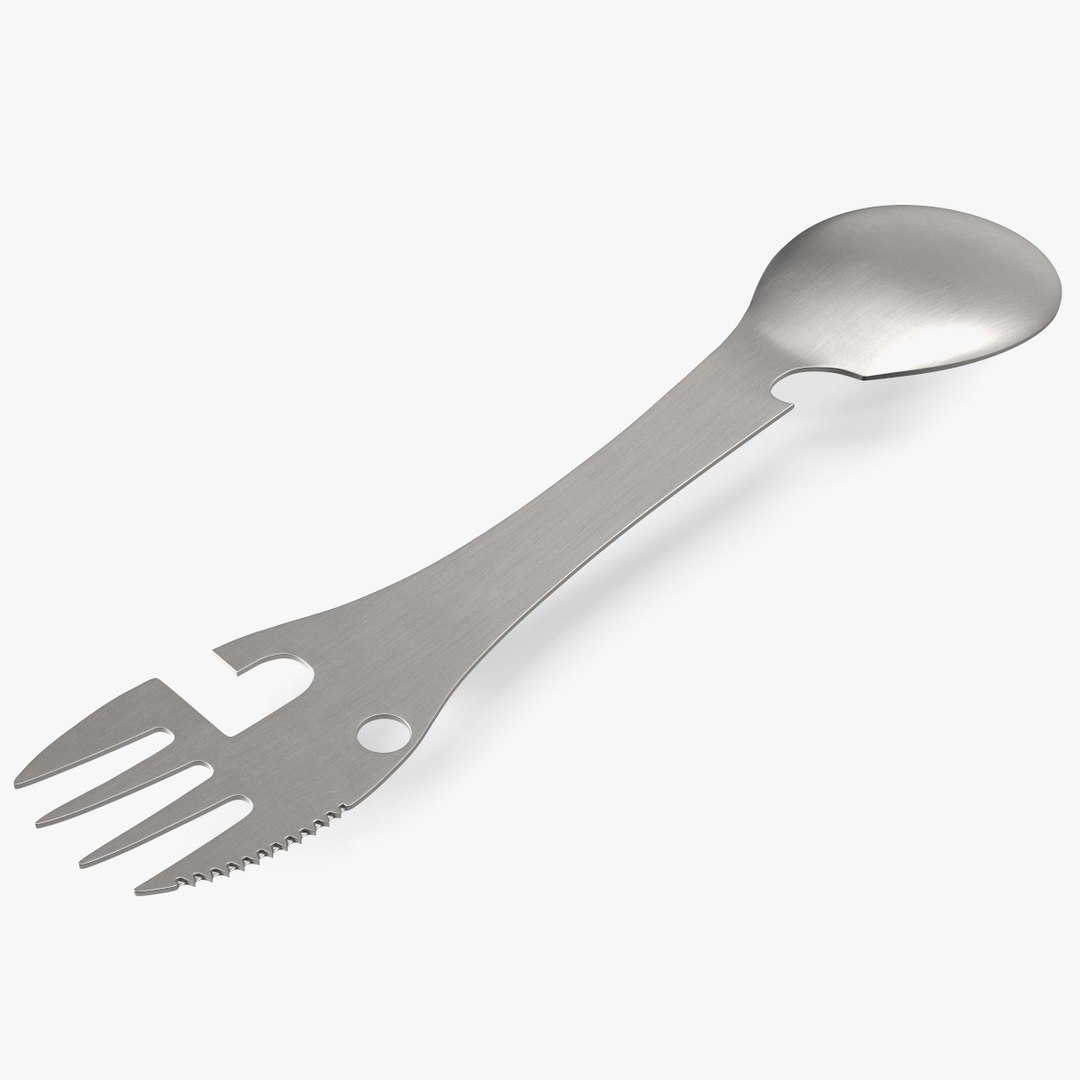 Multi-Function Fork Spoon 3D model preview