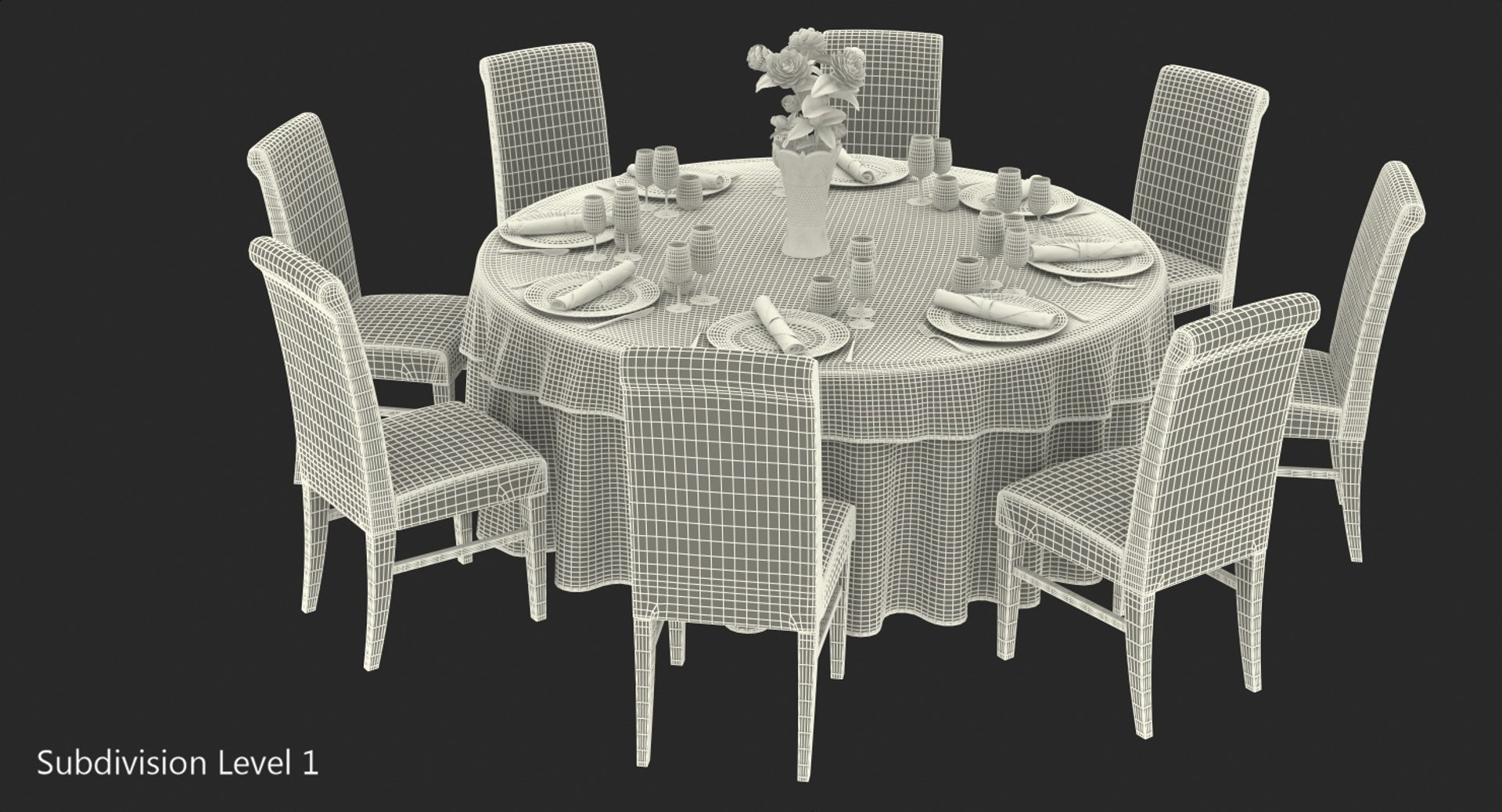 3D served restaurant table 8 model https://p.turbosquid.com/ts-thumb/1J/gVKaHb/YHq2gSd5/roundrestauranttableservedwith8chairsc4dmodel020/jpg/1551297101/1920x1080/fit_q87/69fcce2f85898624c74c46de9b6e63c265c14403/roundrestauranttableservedwith8chairsc4dmodel020.jpg