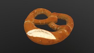 Pretzel AR VR PBR  Lowpoly with game ready 3d Model 3D