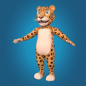 3D cartoon tiger model