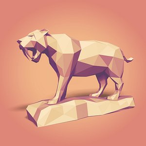 SABER TOOTHED TIGER -- Ready for 3D Printing