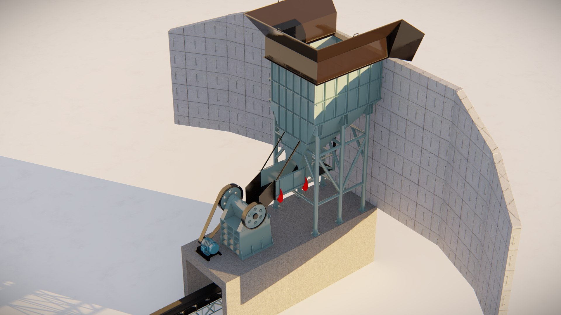 3D mining crushing area TurboSquid 2124047