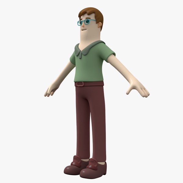 student boy character 3D