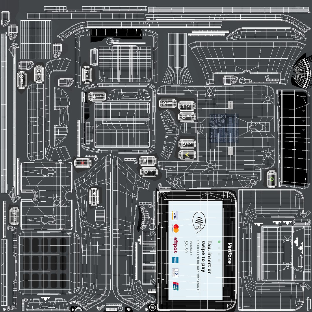 Verifone M400 Card Terminal 3D model - TurboSquid 2054922