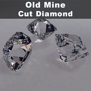 3d old cut diamond model