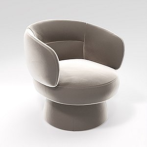 GWEN SWIVEL CHAIR - EBONY 3D model