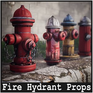 Fire Hydrants  20 Variations 3D