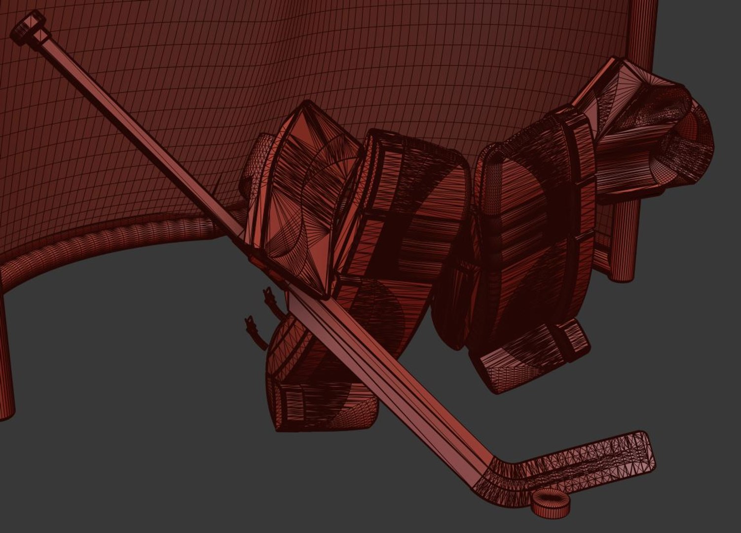 3d Model Netminder Equipment Goal